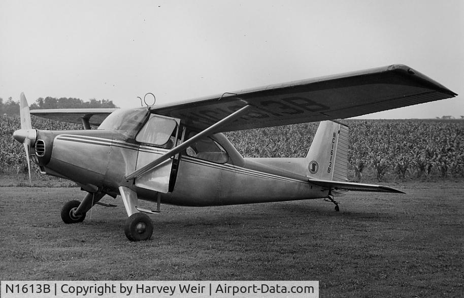 N1613B, 1948 Luscombe 11A Sedan C/N 11-119, This plane belonged to my cousin, Harvey Weir. It was a total loss in 1953 when he clipped a tree with the wing. He was killed in the crash.