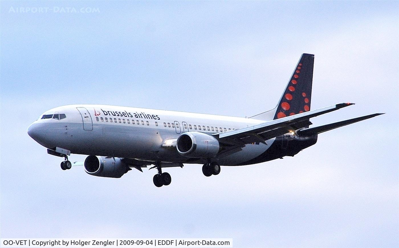 OO-VET, 1998 Boeing 737-4Q8 C/N 28202, Arrival for Germany´s no.1 airport....