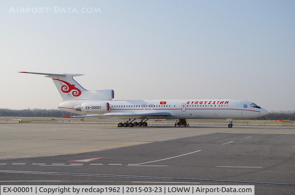 EX-00001, 1992 Tupolev Tu-154M C/N 92A-945, Official plane of Kyrgysztan Govt. Parked on Block A near the VIP-Terminal.
ex EX-85762, RA-85683, EP-LAQ, CCCP-85683, EP-MNS, EP-MCS.