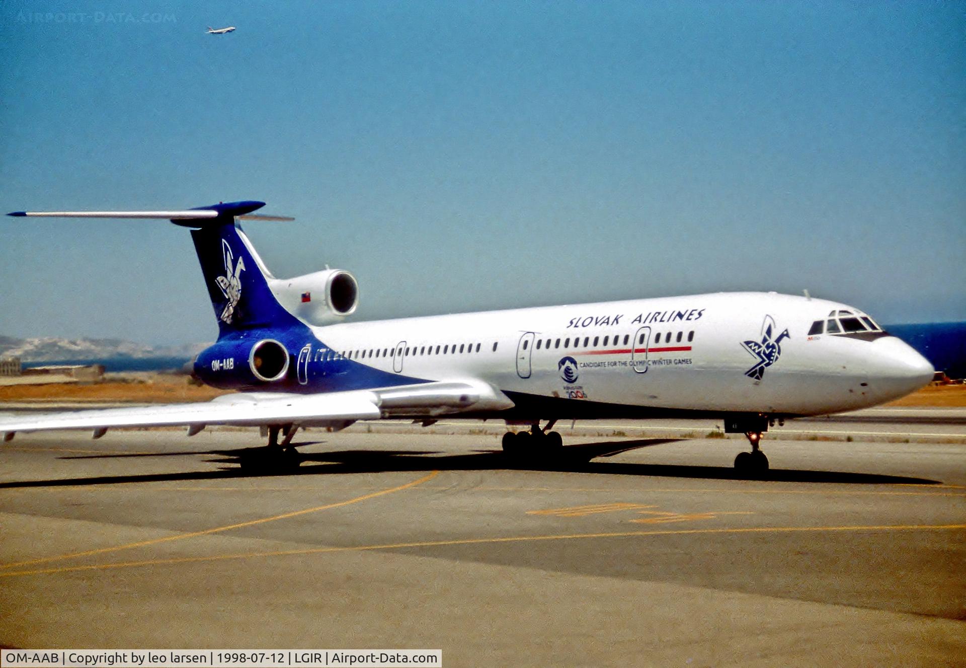OM-AAB, 1995 Tupolev Tu-154M C/N 98A1015, Heraklion Crete12.7.98