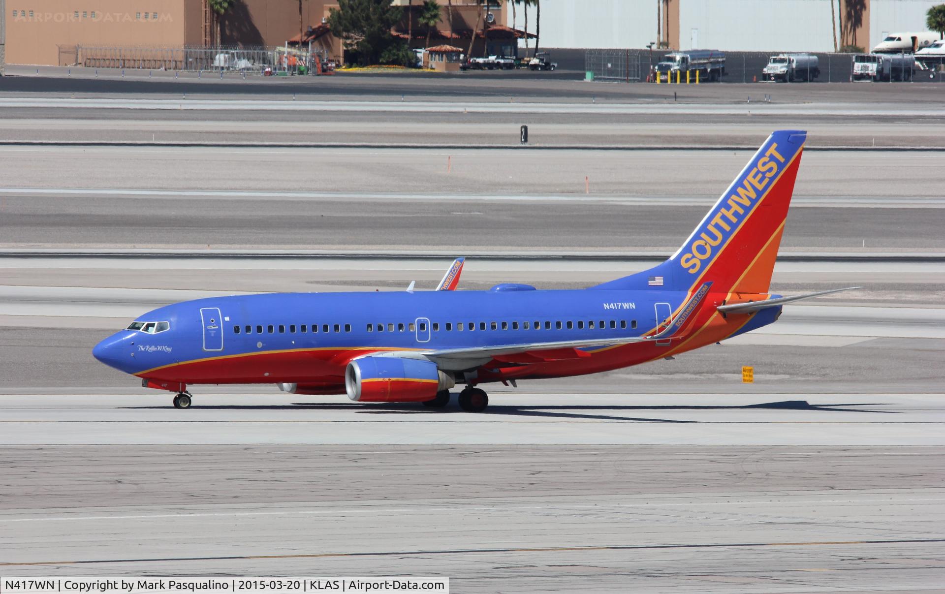 N417WN, 2001 Boeing 737-7H4 C/N 29822, Boeing 737-700