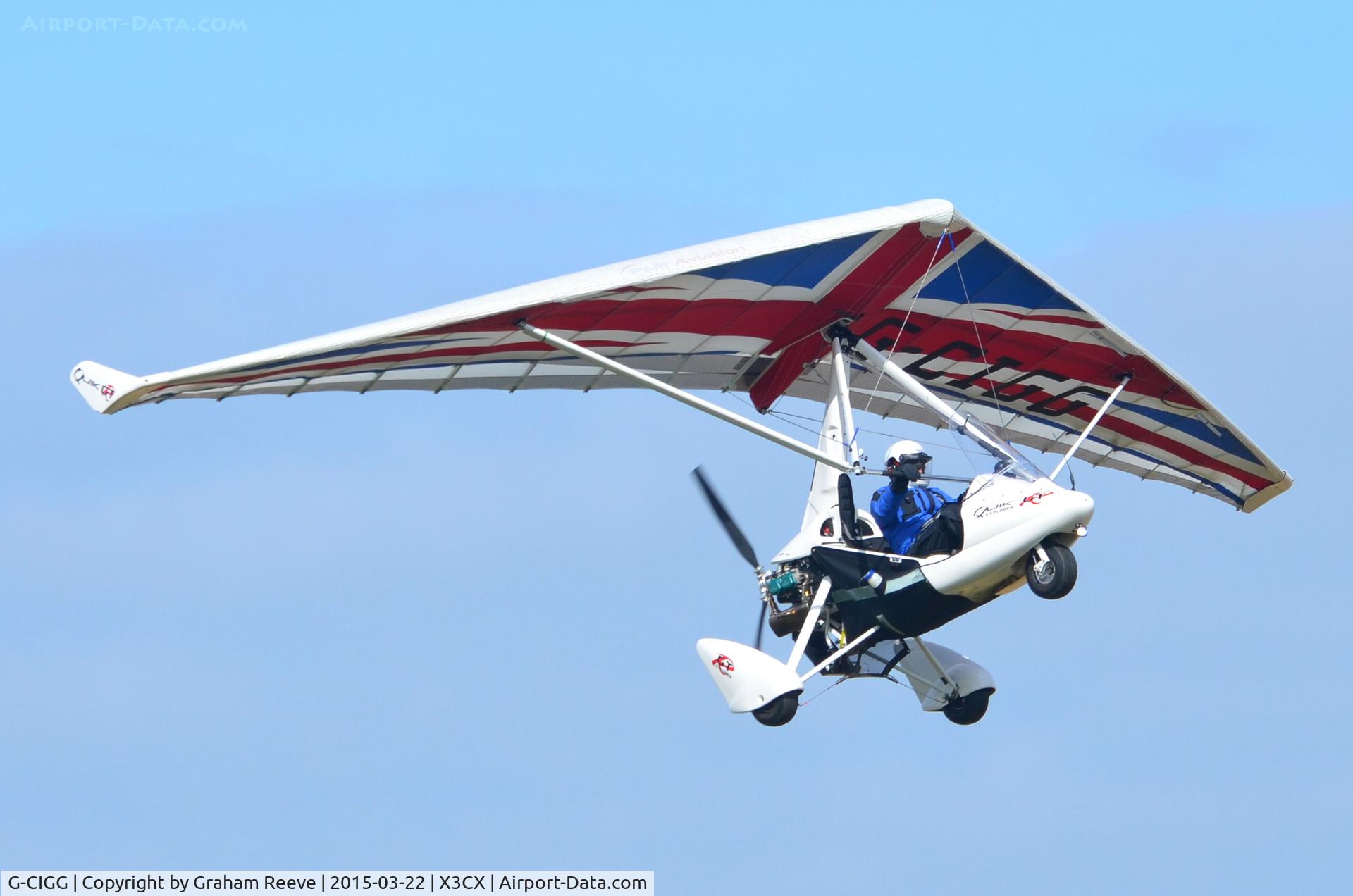 G-CIGG, 2014 P&M Aviation Quik GTR C/N 8690, Departing from Northrepps.