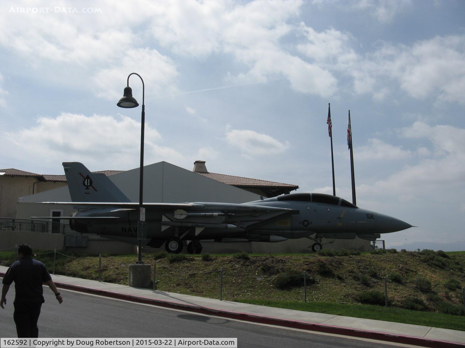 162592, 1984 Grumman F-14A Tomcat C/N 514, 1984 Grumman F-14A TOMCAT, two Pratt & Whitney TF-30 turbofans with afterburning 20,918 lb st each. Painted as BuNo 160403 of VF-41, at Ronald Reagan Presidential Library and Museum