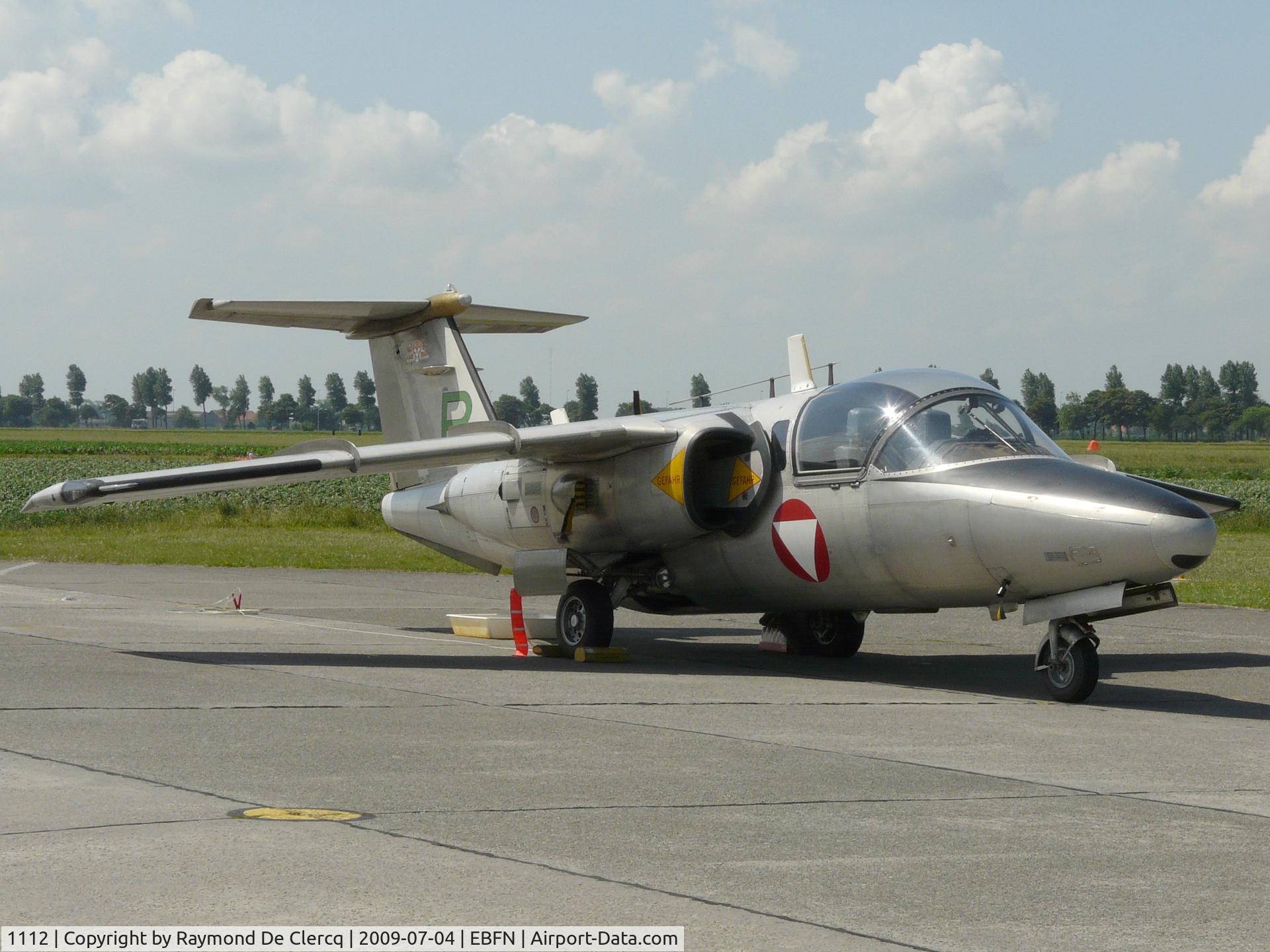1112, Saab 105OE C/N 105412, B green at the Koksijde airshow 2009.