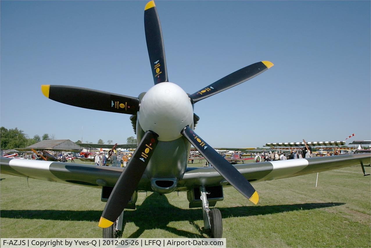 F-AZJS, 1944 Supermarine 389 Spitfire PR.XIX C/N 6S/585110, Supermarine Spitfire PR19 389, La Ferté Alais Airfield (LFFQ) Air Show 2012
