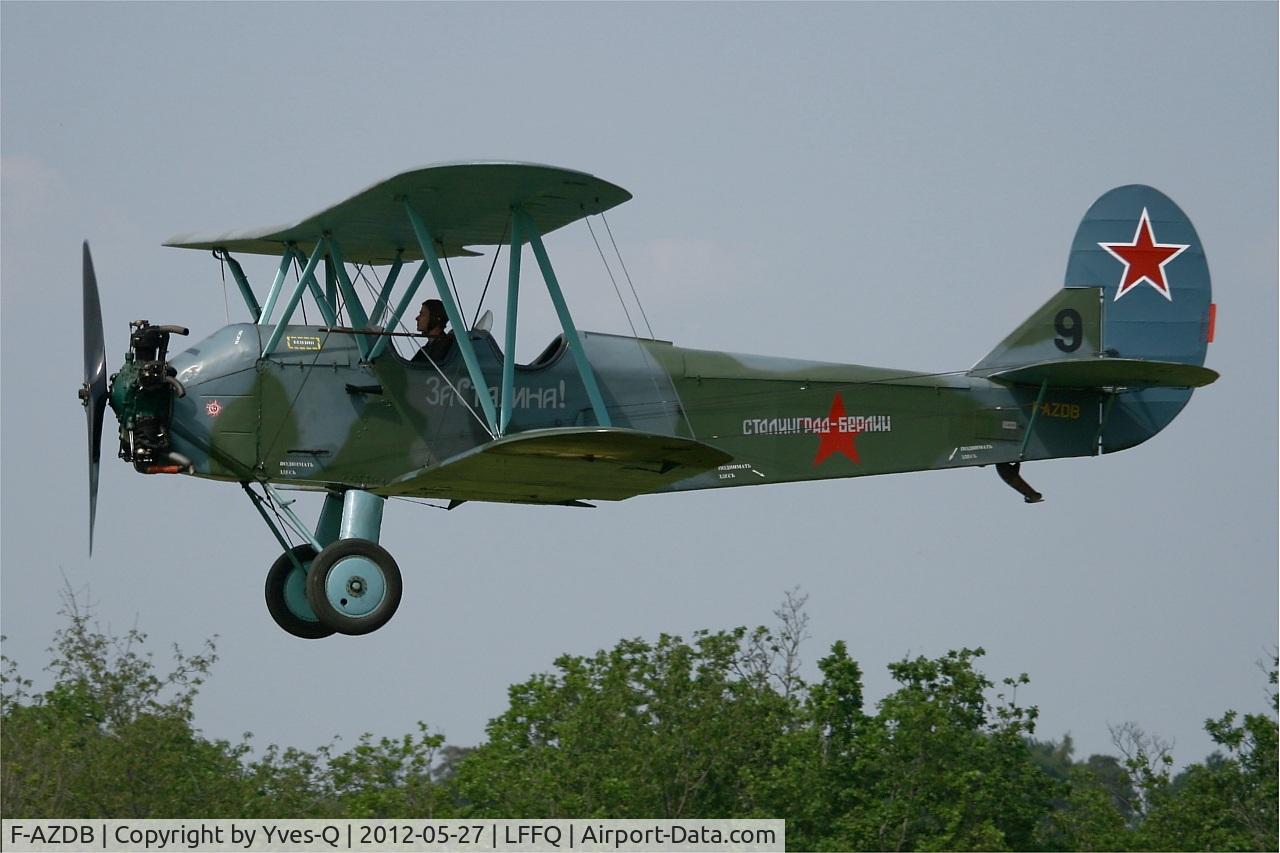 F-AZDB, Polikarpov Po-2W C/N 045, Polikarpov Po-2W, Take off, La Ferté Alais Airfield (LFFQ) Air Show 2012