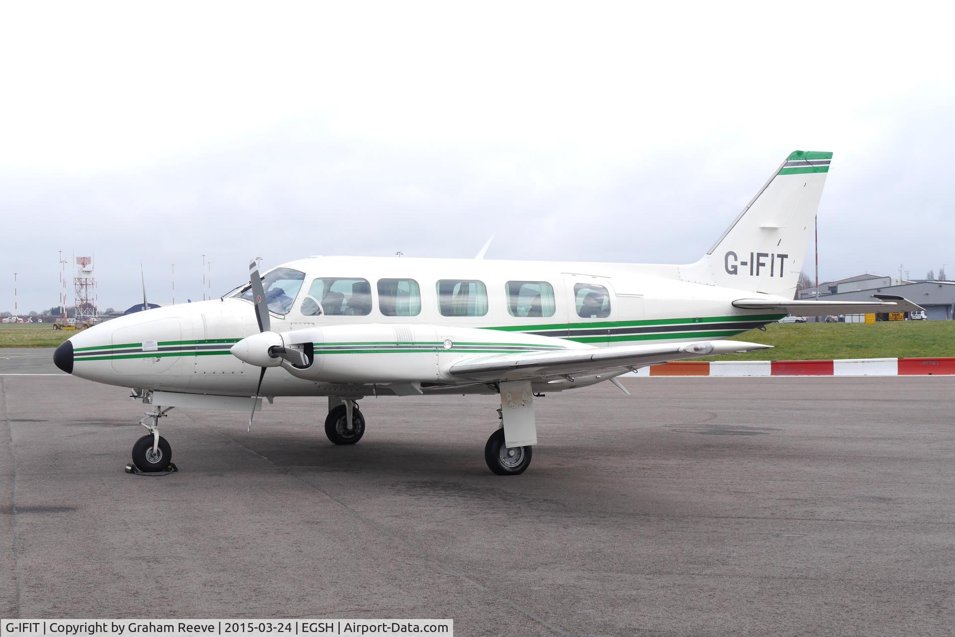 G-IFIT, 1980 Piper PA-31-350 Chieftain C/N 31-8052078, Parked at Norwich.