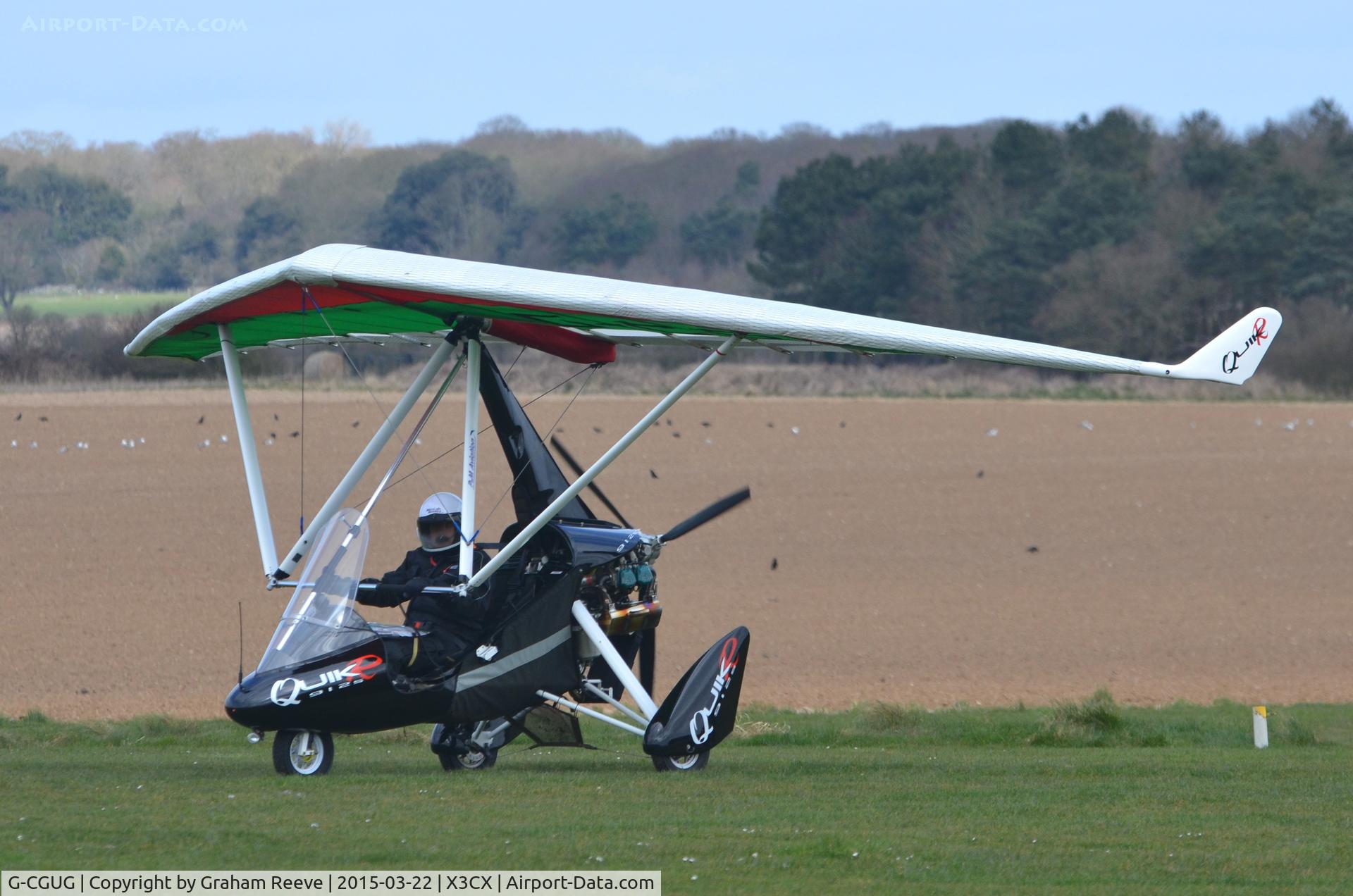 G-CGUG, 2010 P&M Aviation QuikR C/N 8557, Just landed at Northrepps.