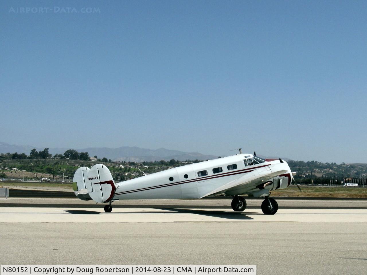 N80152, 1946 Beech D18S C/N A-112, 1946 Beech D18S, two P&W R-985 Wasp Jr. 450 Hp each, taxi