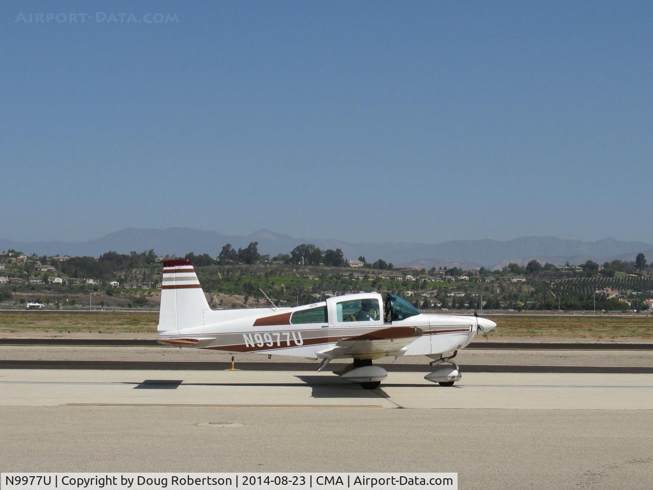 N9977U, Grumman American AA-5A Cheetah C/N AA5A0377, 1977 Grumman American AA-5A CHEETAH, Lycoming O-320 150 Hp, taxi