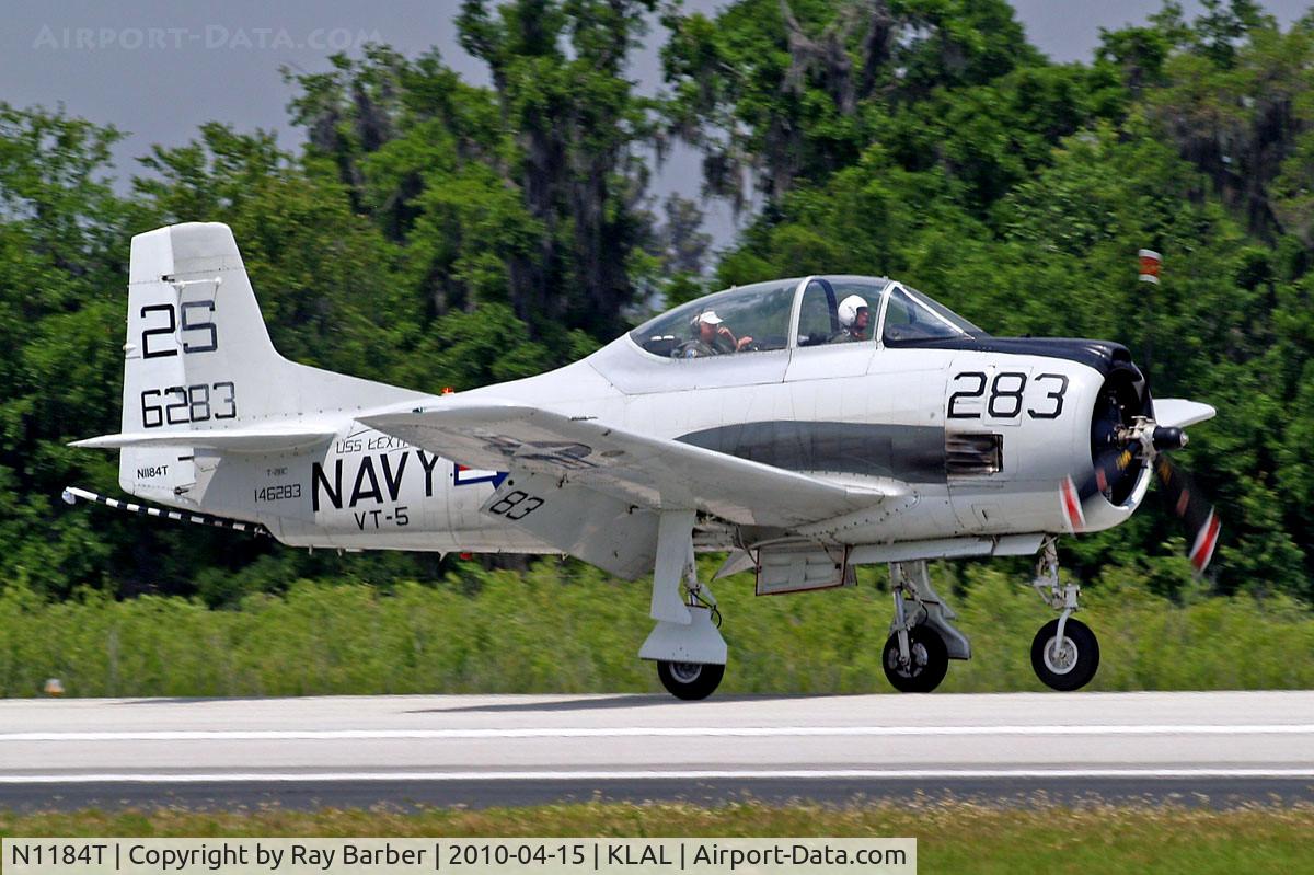N1184T, 1958 North American T-28C Trojan C/N 252-46 (146283), North American T-28C Trojan [252-46] Lakeland-Linder~N 15/04/2010