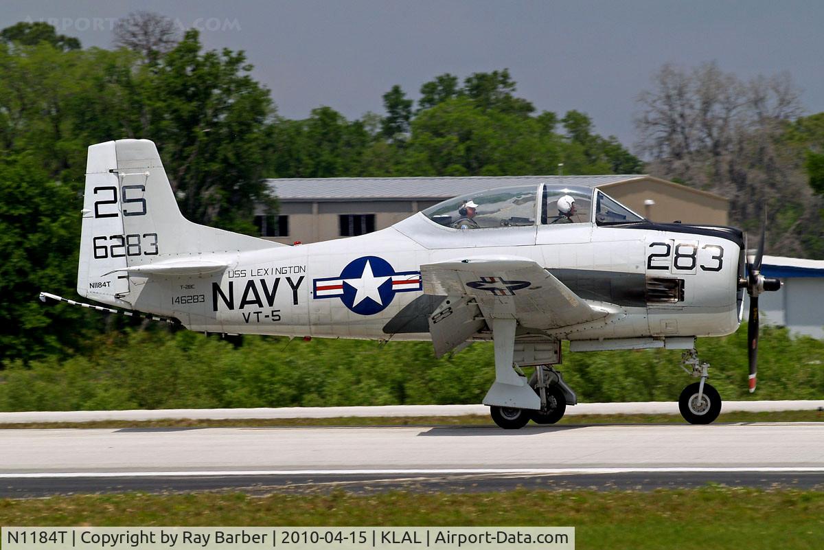 N1184T, 1958 North American T-28C Trojan C/N 252-46 (146283), North American T-28C Trojan [252-46] Lakeland-Linder~N 15/04/2010