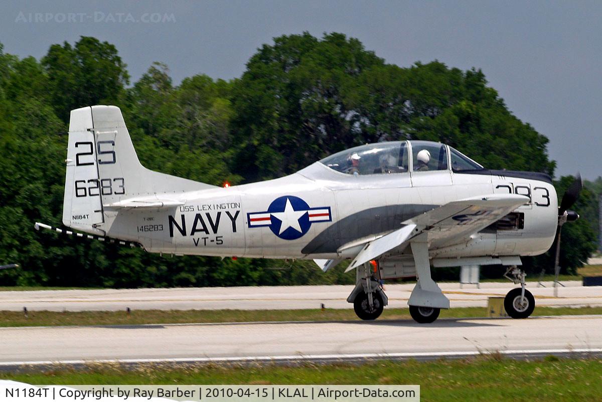 N1184T, 1958 North American T-28C Trojan C/N 252-46 (146283), North American T-28C Trojan [252-46] Lakeland-Linder~N 15/04/2010