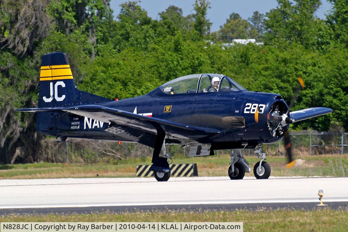 N828JC, 1955 North American T-28B Trojan C/N 219-11, North American T-28B Trojan [219-11] Lakeland-Linder~N 14/04/2010
