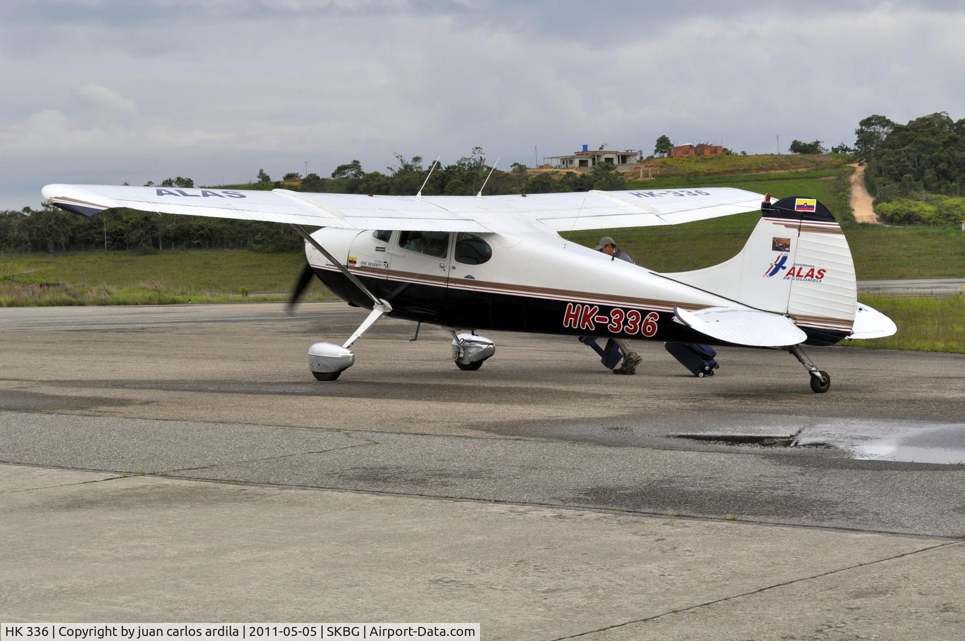 HK 336, 1952 Cessna 170B C/N 25352, Flying from bucaramanga to san vicente de chucuri