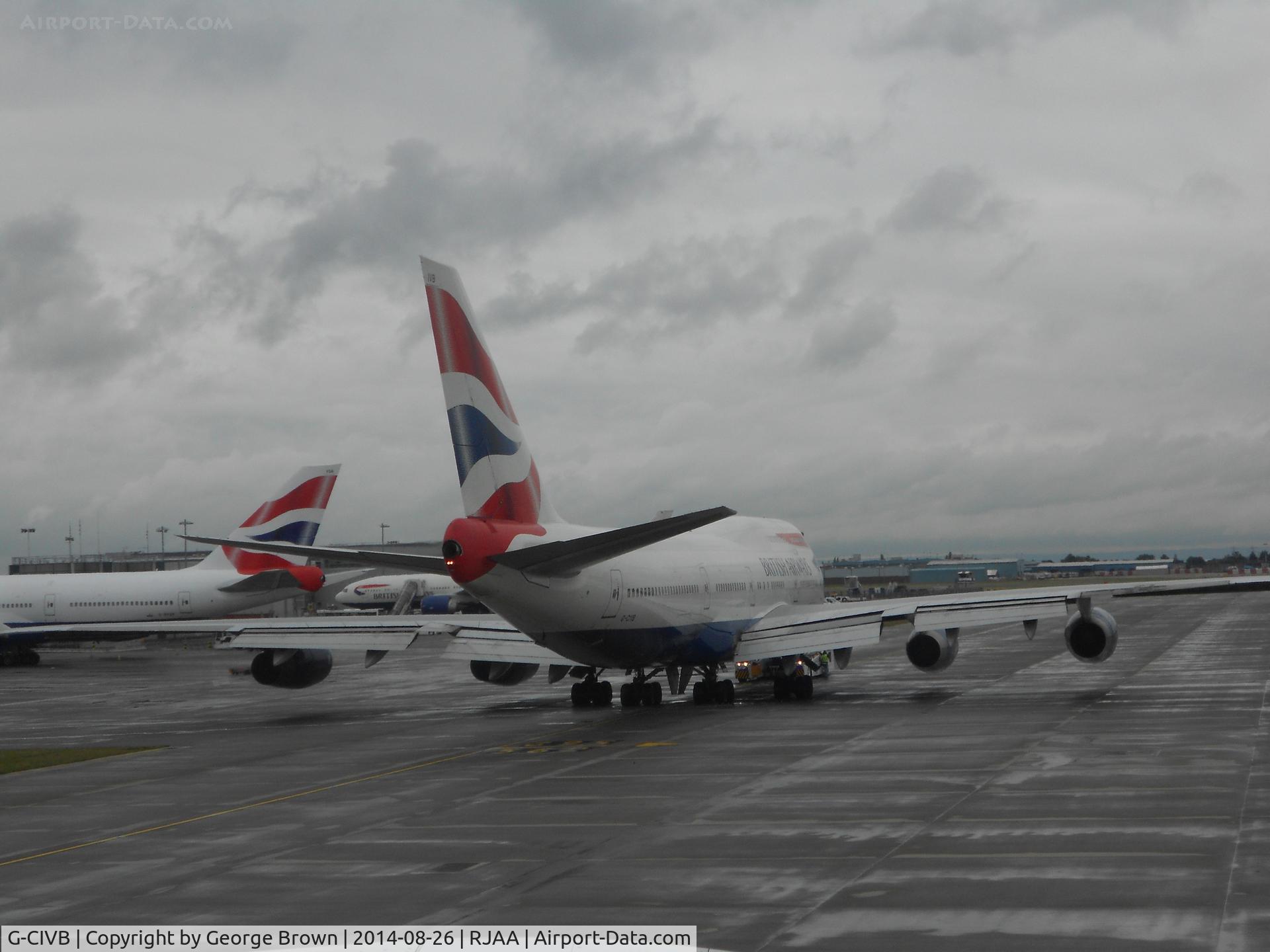 G-CIVB, 1994 Boeing 747-436 C/N 25811, G-CIVB under tow at RJAA