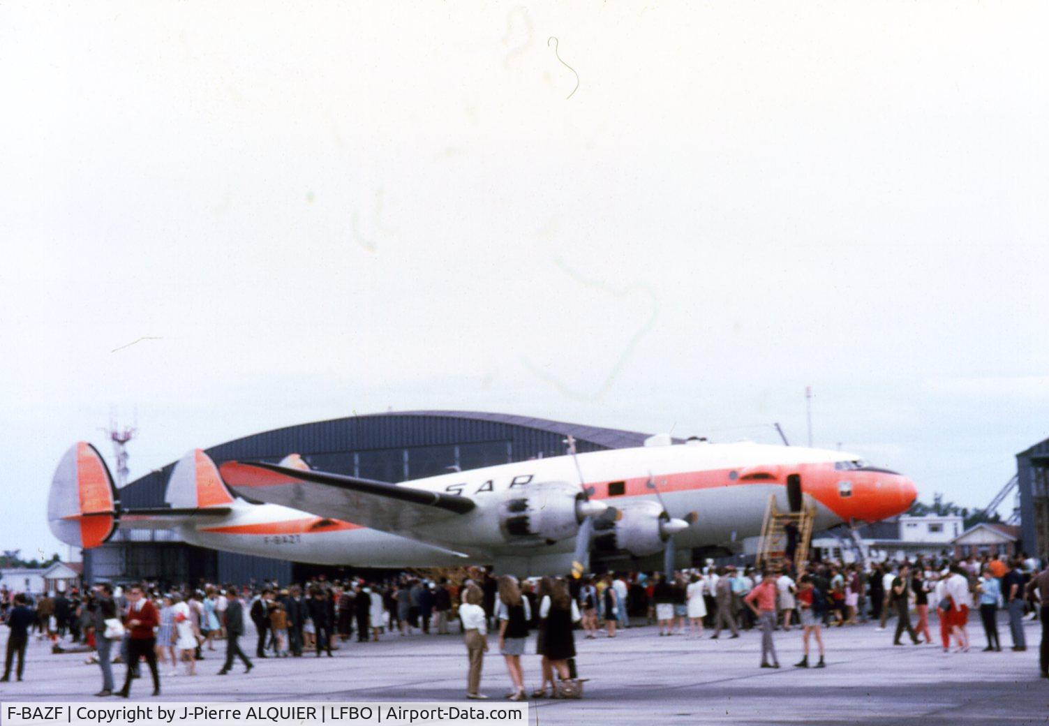 F-BAZF, 1950 Lockheed L-749A-79-46 Constellation C/N 2625, Avion photographié à Toulouse - Blagnac lors d'un meeting aérien au printemps 1969.