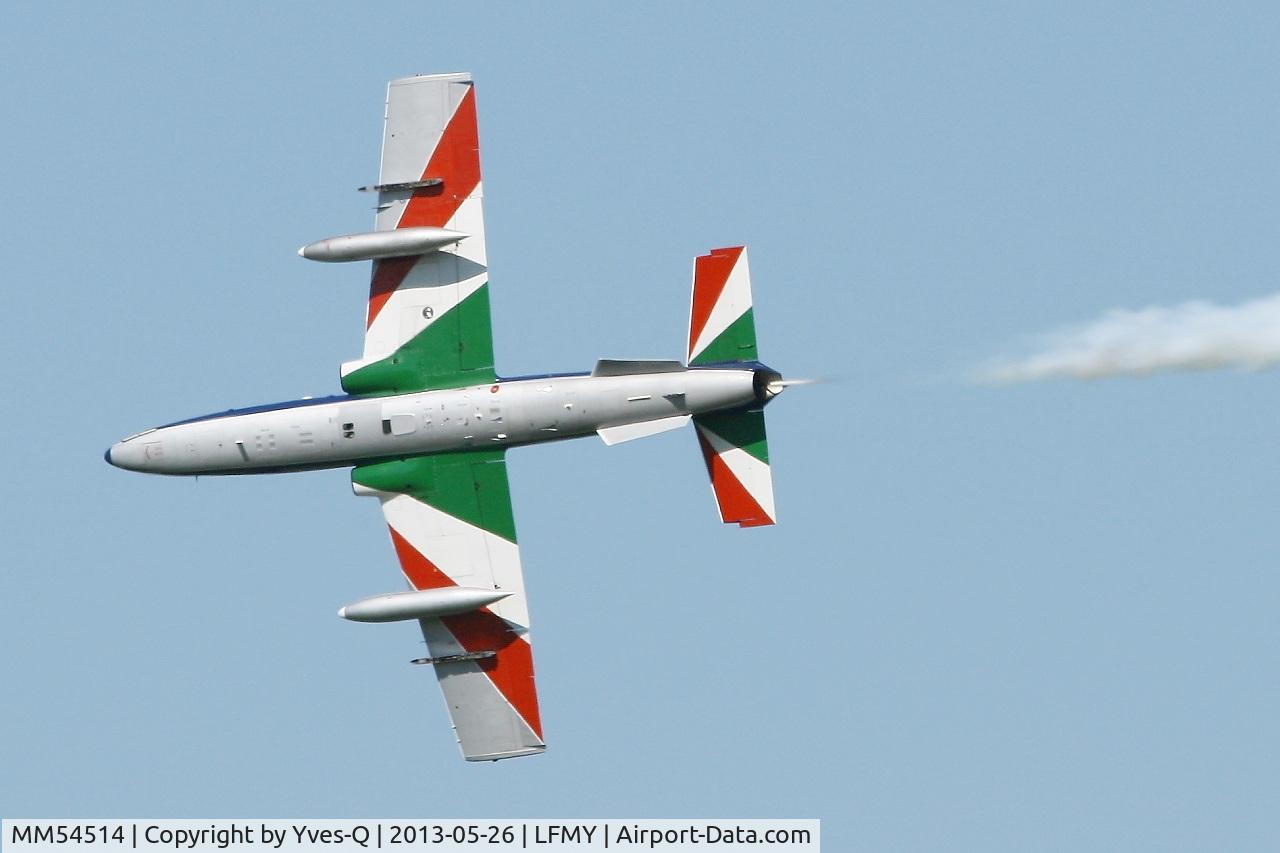 MM54514, Aermacchi MB-339PAN C/N 6735/130/AA062, Italian Air Force Aermacchi MB-339PAN, Number 10 in may 2013, Frecce Tricolori Aerobatic Team, On display, Salon De Provence Air Base 701 (LFMY) Open day 2013