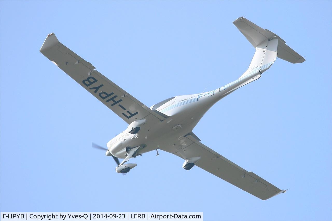 F-HPYB, 2012 Diamond DA-40 Diamond Star Diamond Star C/N DA-289, Diamond DA-40 Diamond Star, Short approach rwy 25L, Brest-Bretagne airport (LFRB-BES)