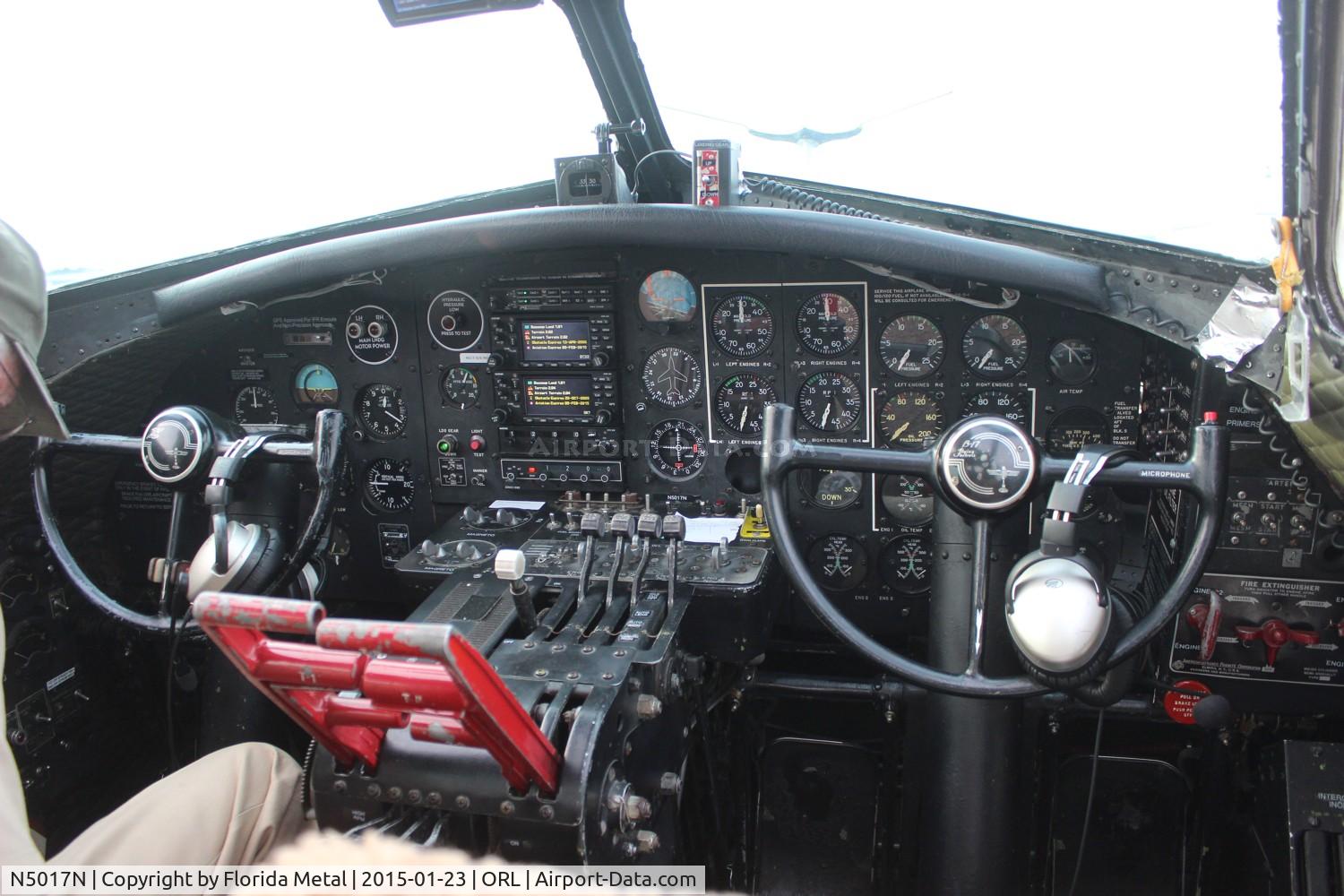 N5017N, 1944 Lockheed/Vega (Boeing) B-17G-105-VE Flying Fortress C/N 8649, Aluminum Overcast B-17 cockpit