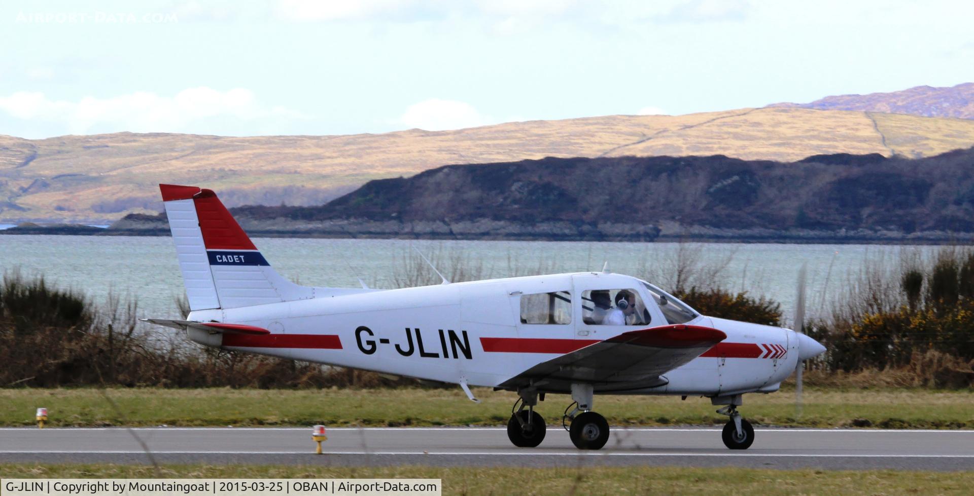 G-JLIN, 1988 Piper PA-28-161 Cadet C/N 28-41013, Ready to depart Oban.