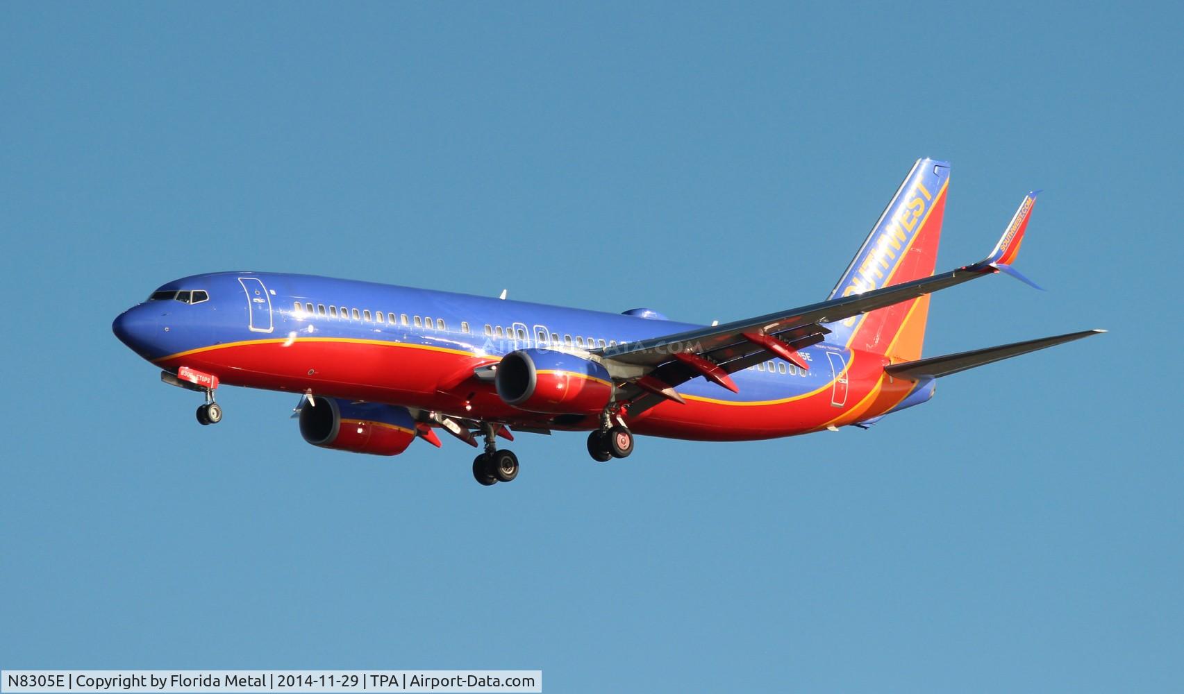 N8305E, 2012 Boeing 737-8H4 C/N 36683, Southwest