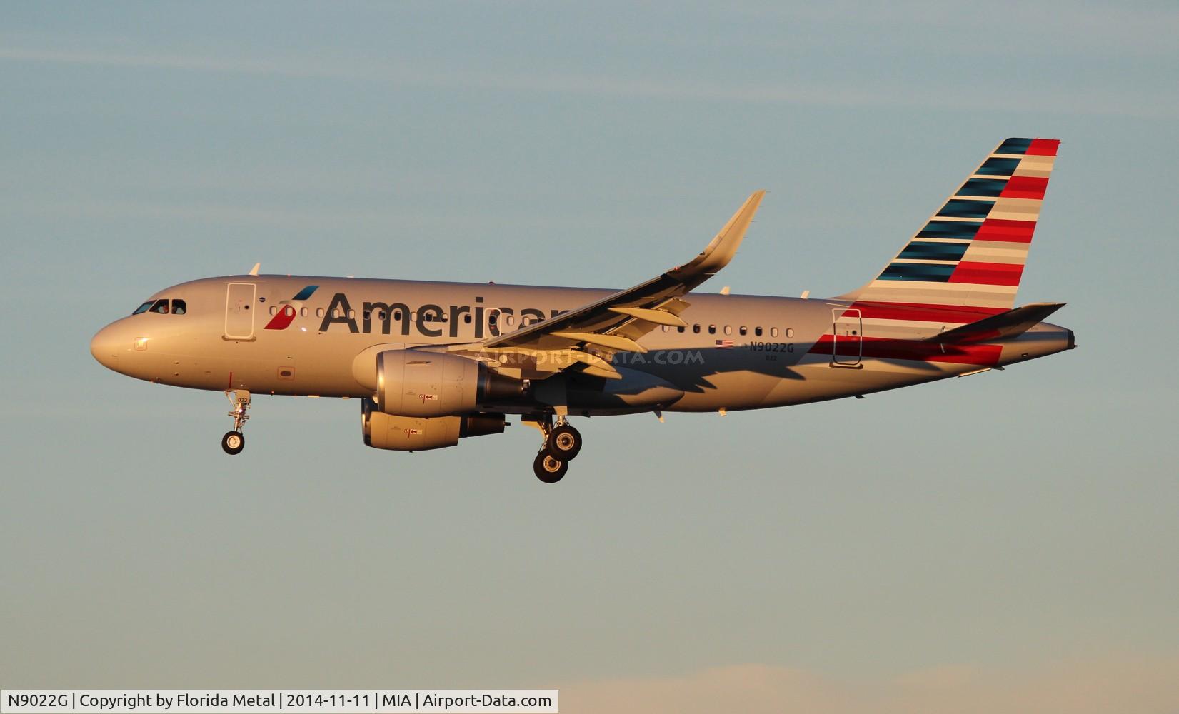 N9022G, 2014 Airbus A319-112 C/N 6310, American