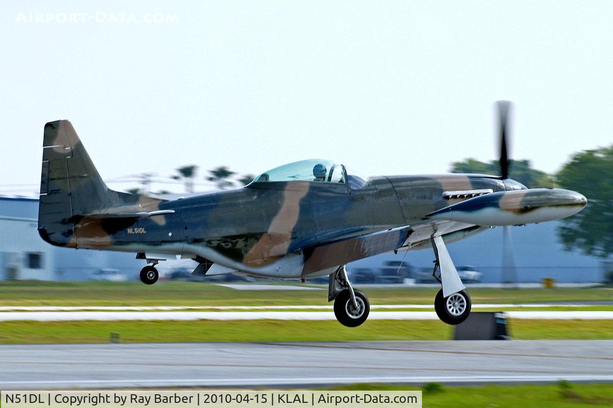 N51DL, 1944 North American P-51D Mustang C/N 26890, North American P-51D Mustang [109-26890] Lakeland-Linder~N 15/04/2010. Cavalier conversion.