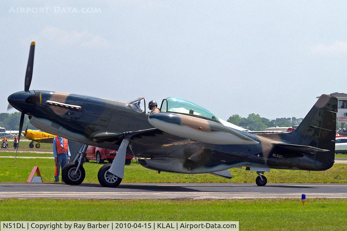 N51DL, 1944 North American P-51D Mustang C/N 26890, North American P-51D Mustang [109-26890] Lakeland-Linder~N 15/04/2010. Cavalier conversion.