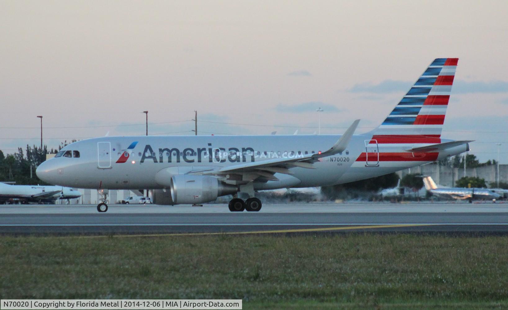 N70020, 2014 Airbus A319-115 C/N 6263, American