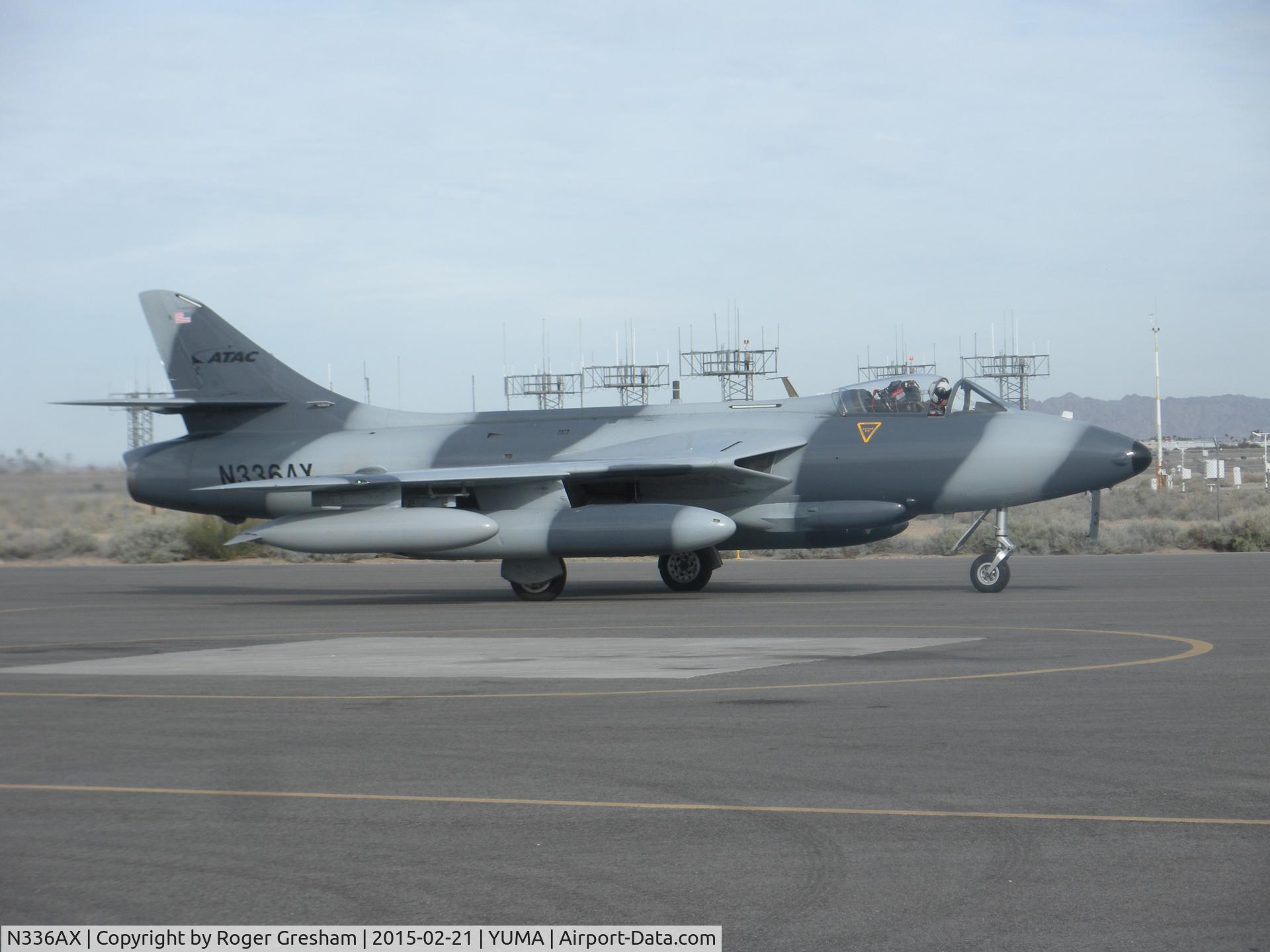 N336AX, Hawker Hunter F.58 C/N 41H-697396, taken at Millionaire    Yuma Intl Airport