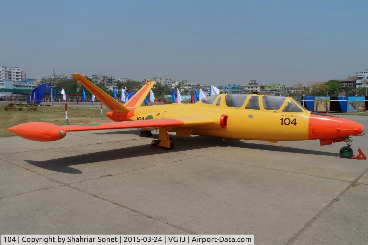 104, Fouga CM-170R Magister C/N 104, Parked in old Airport for Military Hardware Display '15