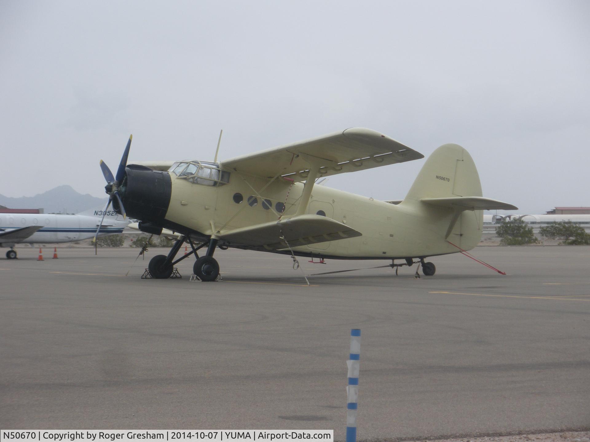 N50670, 1985 Pzl-mielec AN-2 C/N 1G21318, Taken at Yuma Itnl Airport