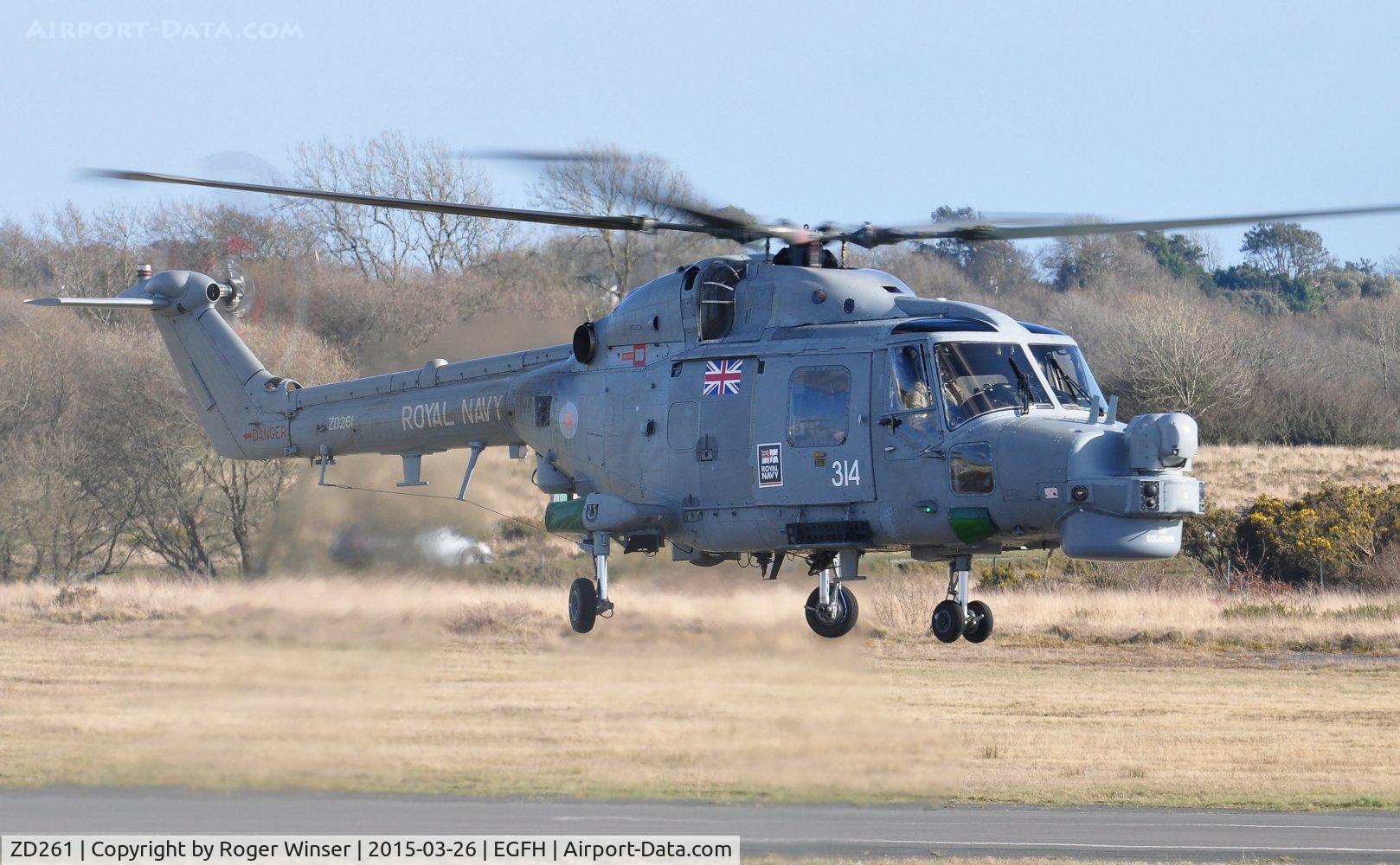 ZD261, 1983 Westland Lynx HMA.8DSP C/N 295, Visiting Royal Navy Lynx helicopter coded 314 of 815 NAS. Brought up to HMA.8SRU standards.