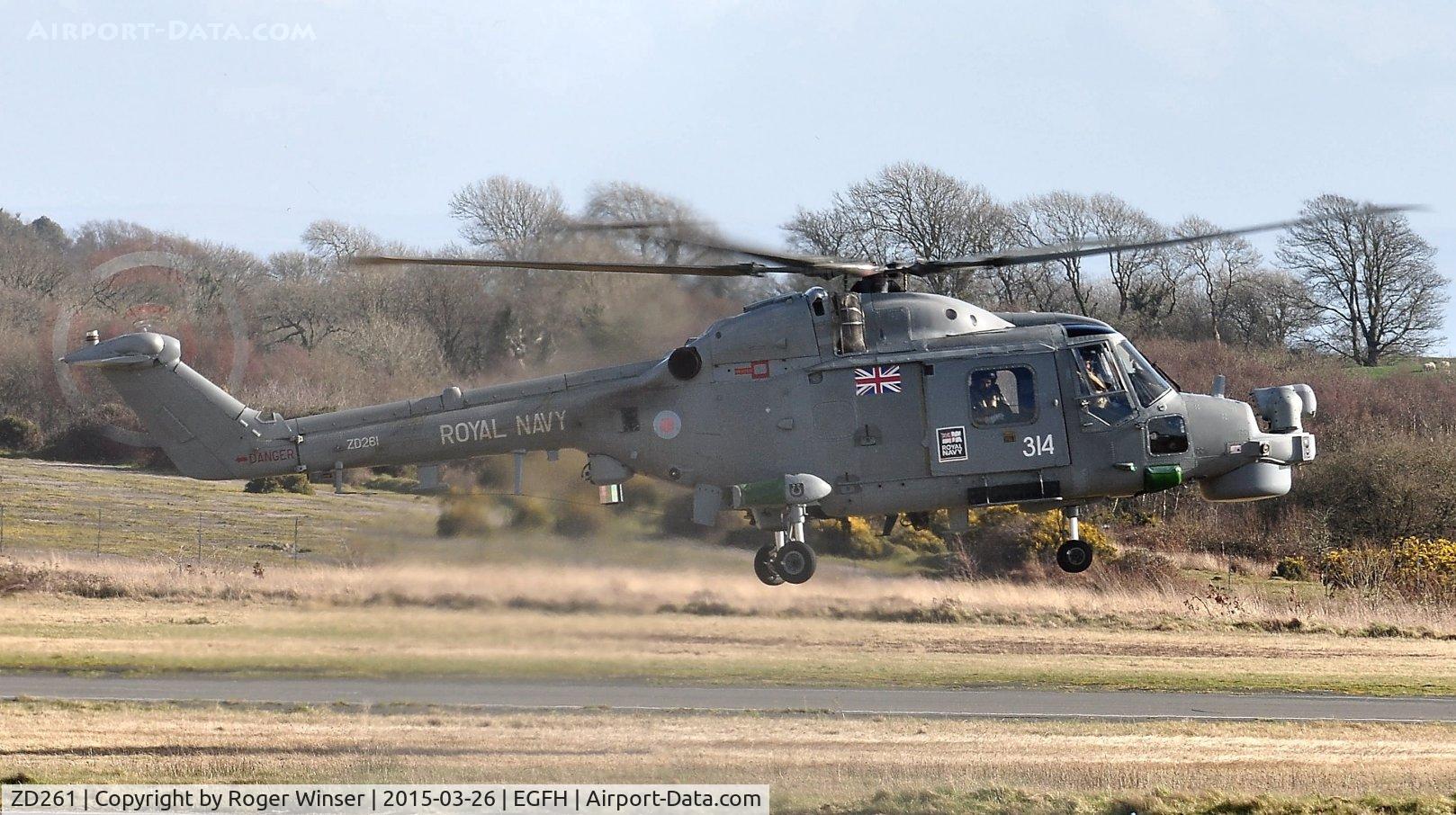ZD261, 1983 Westland Lynx HMA.8DSP C/N 295, Visiting Royal Navy Lynx helicopter coded 314 of 815 NAS. Brought up to HMA.8SRU standards.