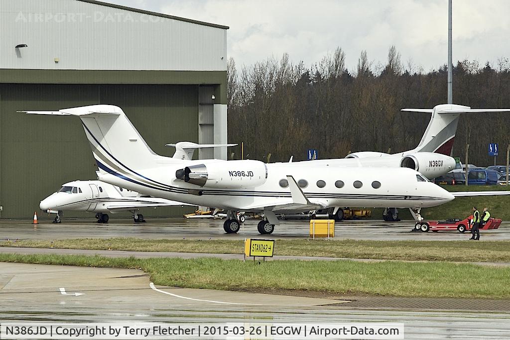 N386JD, 2001 Gulfstream Aerospace G-IV C/N 1460, At Luton