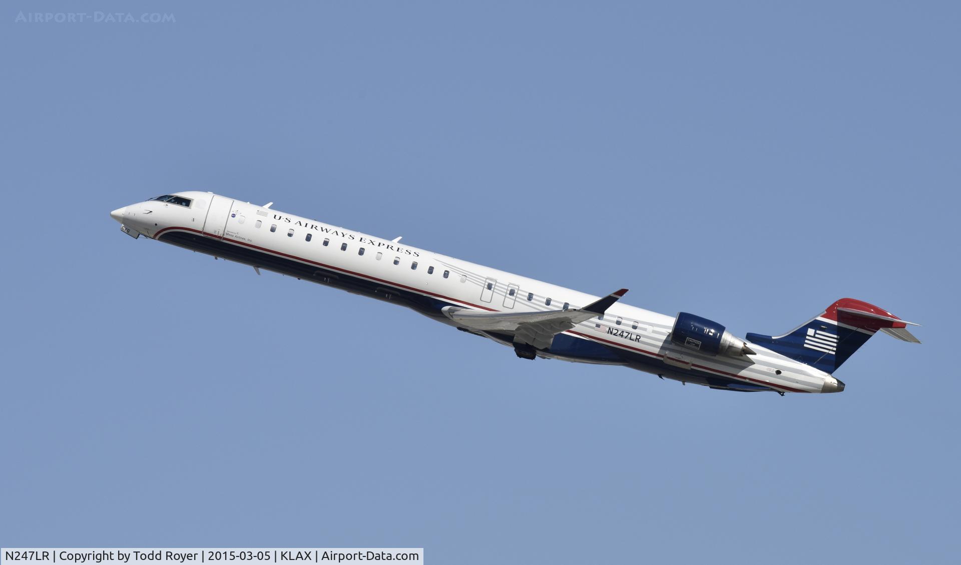 N247LR, 2011 Bombardier CRJ-900LR (CL-600-2D24) C/N 15273, Departing LAX on 25R