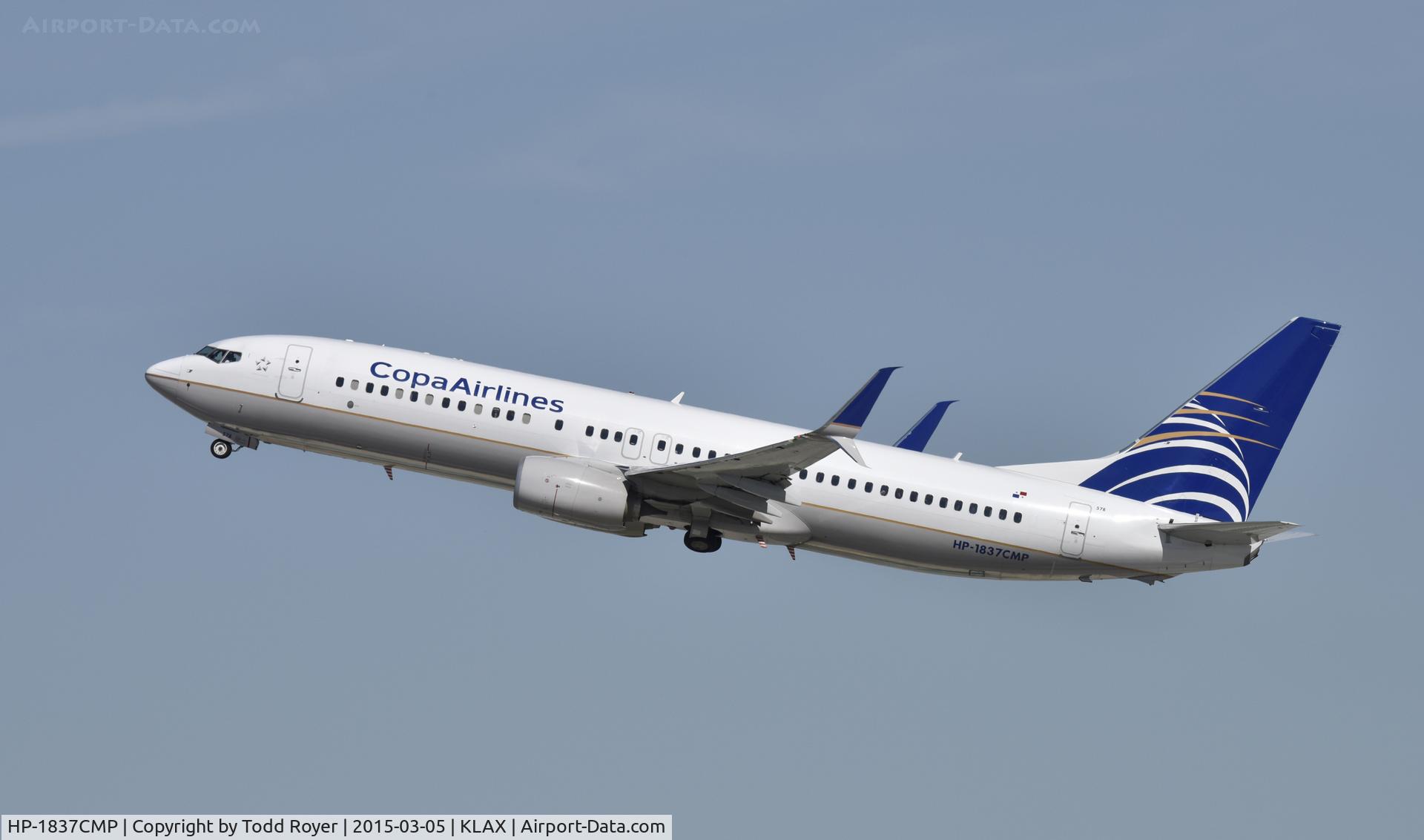 HP-1837CMP, 2014 Boeing 737-8V3 C/N 40783, Departing LAX on 25R