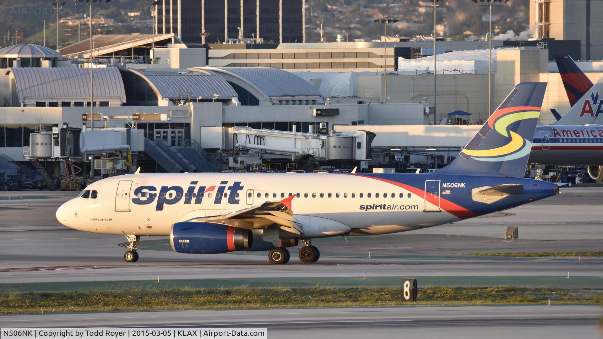 N506NK, 2005 Airbus A319-132 C/N 2490, Arrived at LAX on 25L