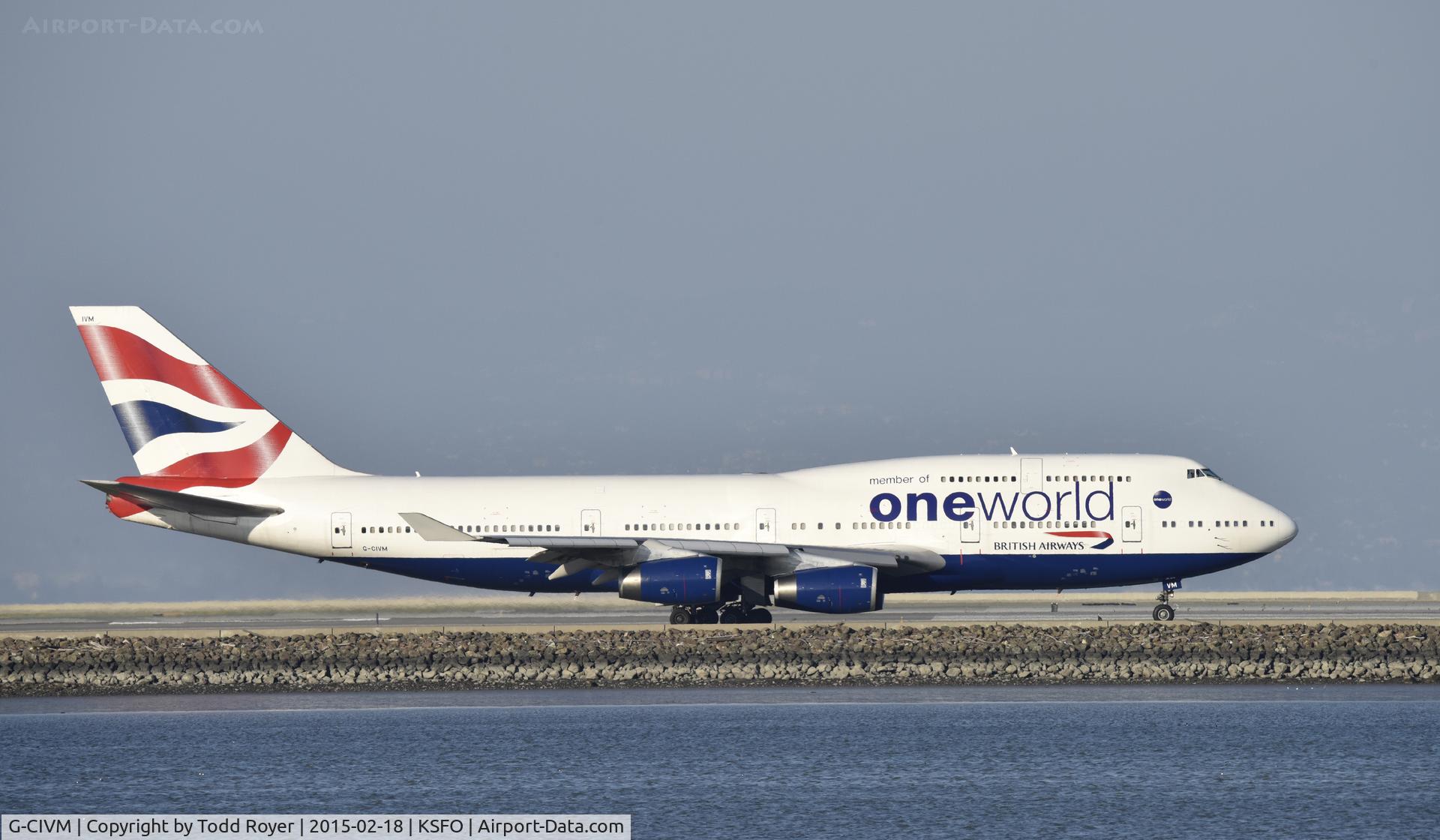 G-CIVM, 1997 Boeing 747-436 C/N 28700, Taxiing for departure at SFO