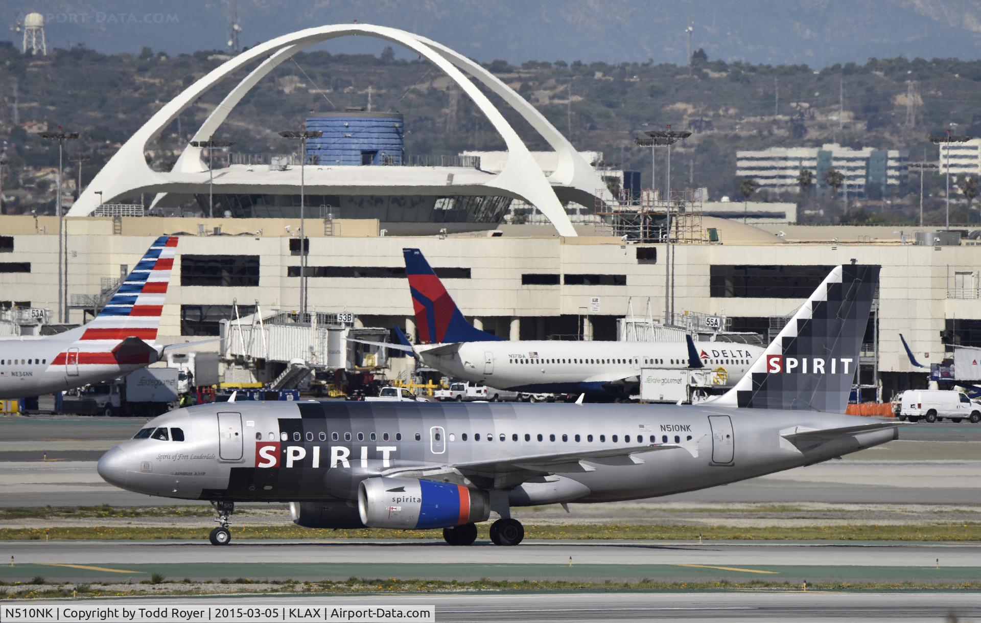 N510NK, 2005 Airbus A319-132 C/N 2622, Arrived at LAX on 25L