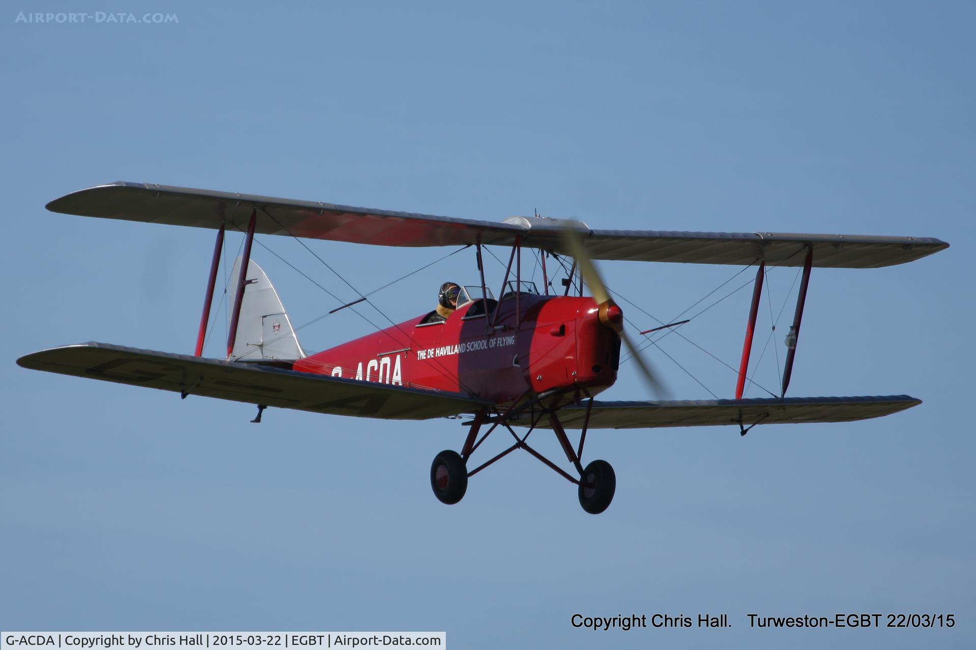 G-ACDA, 1934 De Havilland DH-82A Tiger Moth II C/N 3175, at the Vintage Aircraft Club spring rally