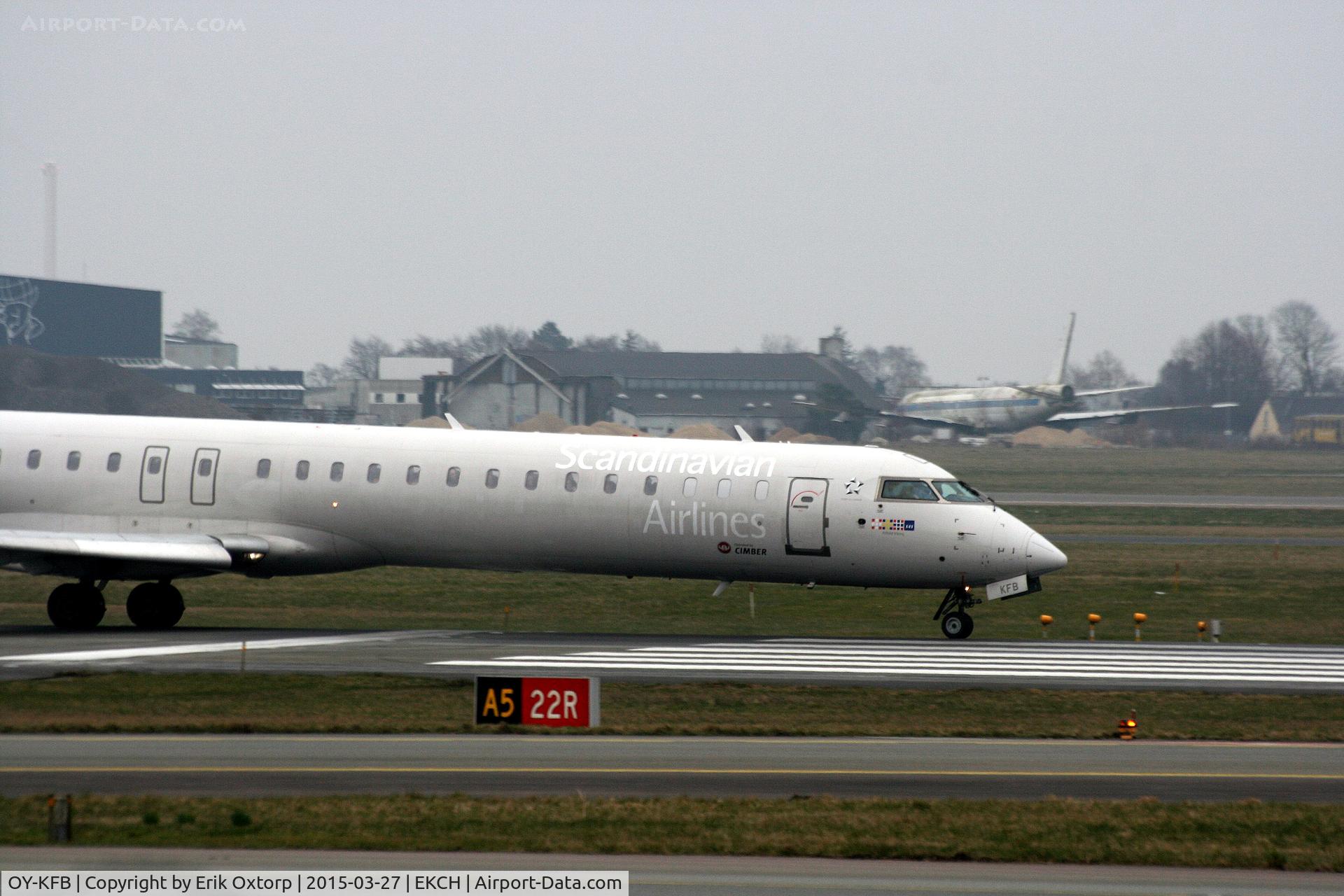 OY-KFB, 2008 Bombardier CRJ-900 (CL-600-2D24) C/N 15211, Note the 