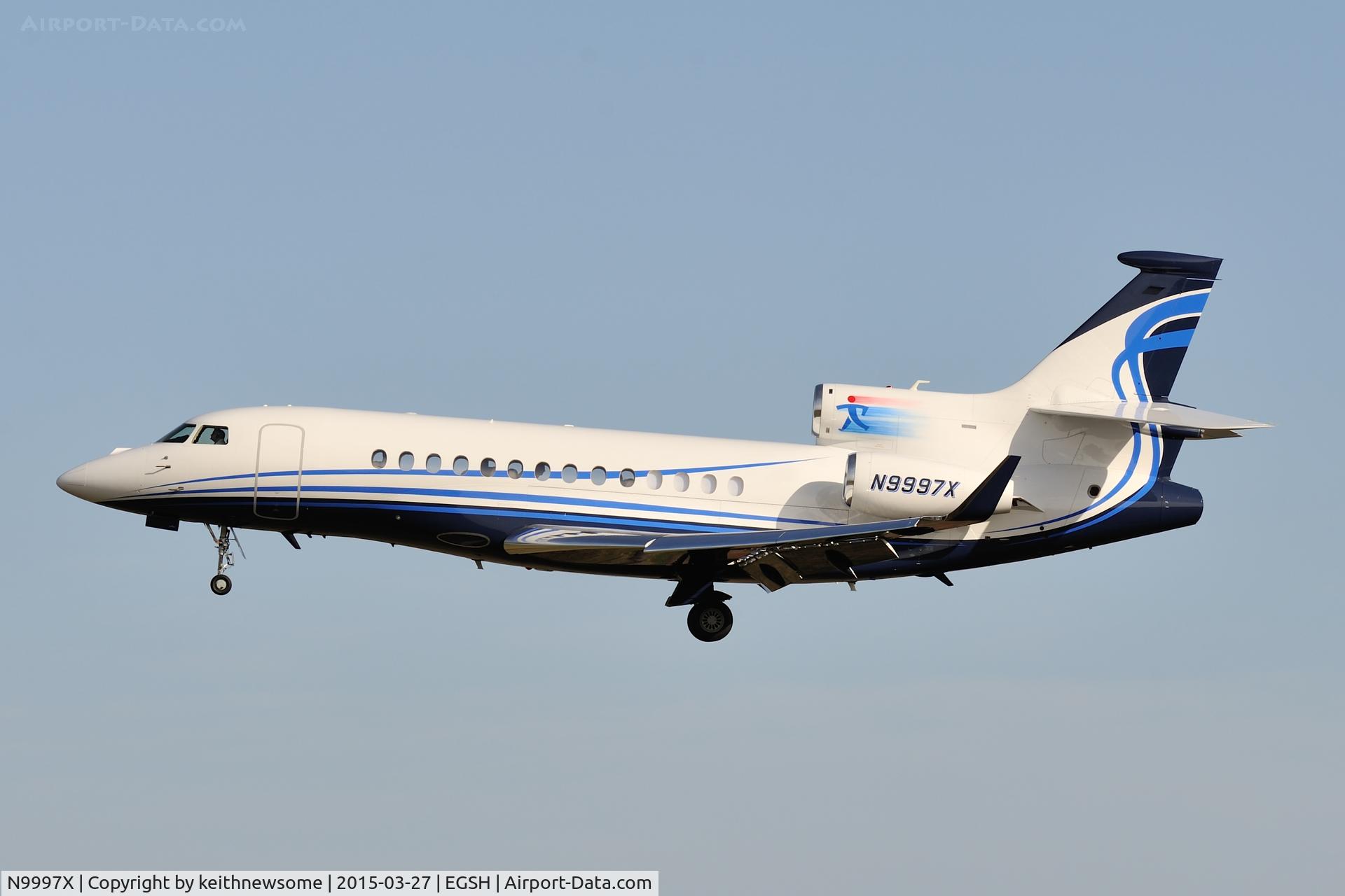 N9997X, 2009 Dassault Falcon 7X C/N 51, Very nice visitor.