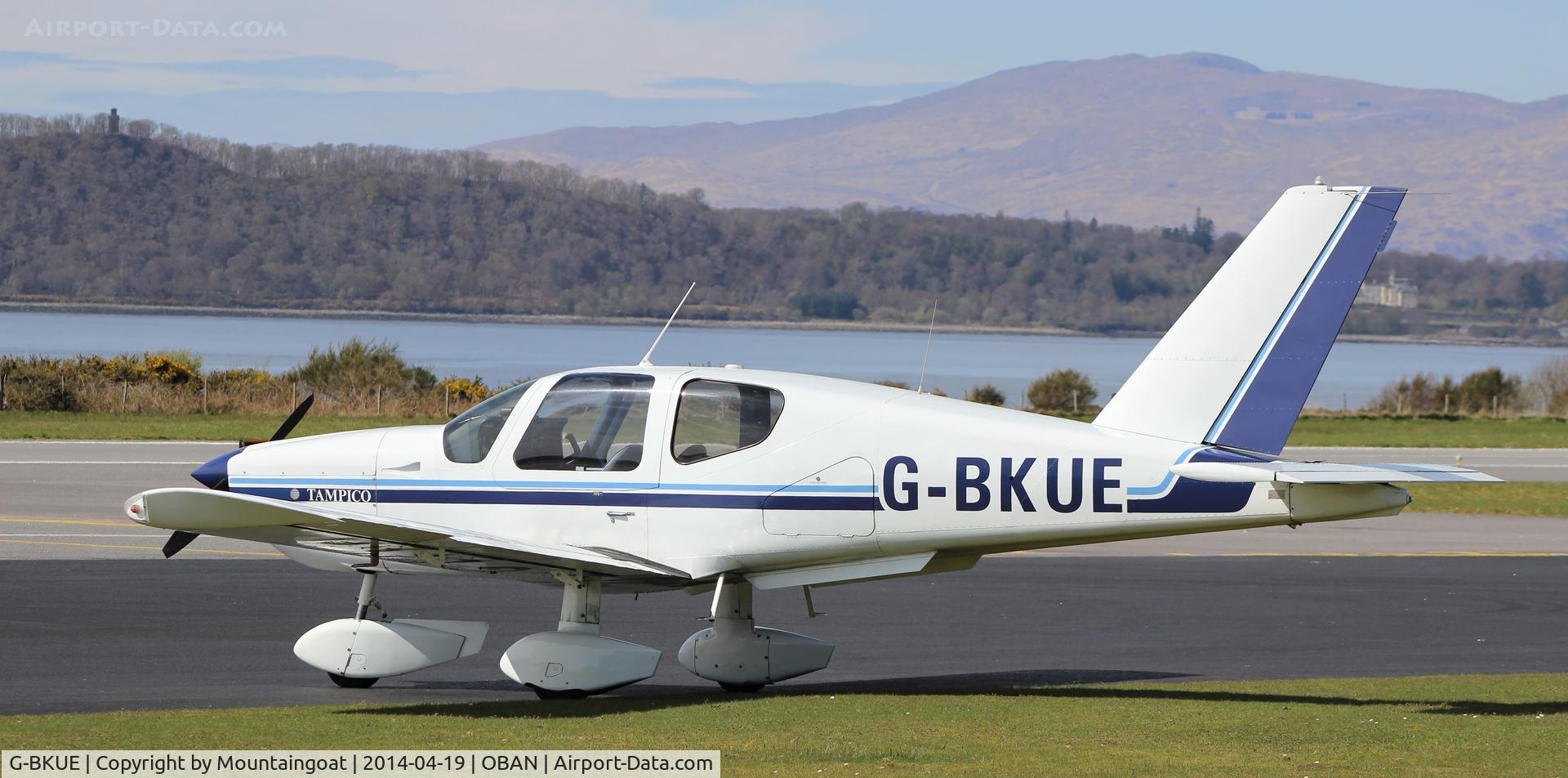 G-BKUE, 1983 Socata TB-9 Tampico C/N 369, Hard stand at airport building