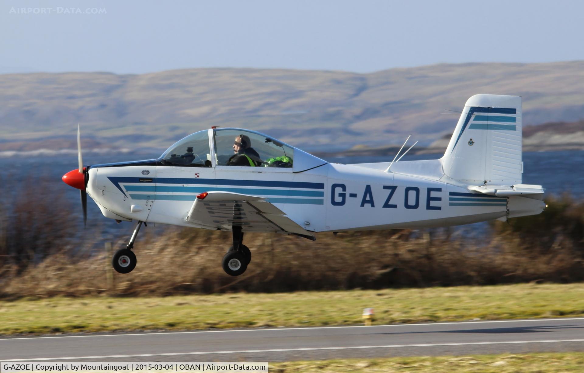 G-AZOE, 1969 Victa Airtourer 115 C/N 528, Landing Runway 19