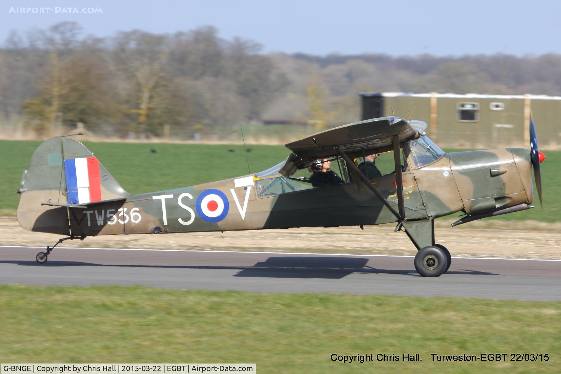 G-BNGE, 1946 Auster AOP.6 C/N 1925, at the Vintage Aircraft Club spring rally