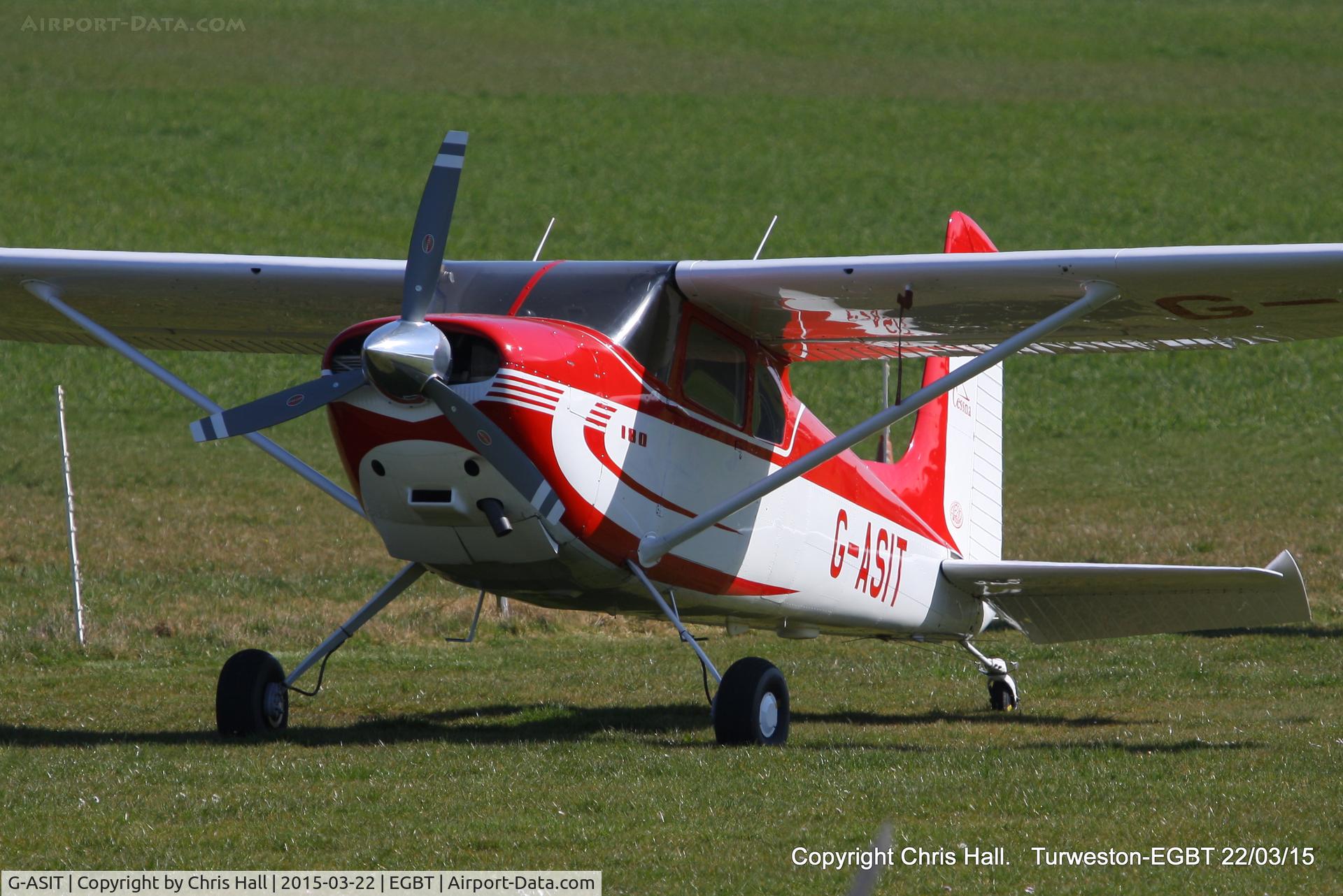 G-ASIT, 1956 Cessna 180 C/N 32567, at the Vintage Aircraft Club spring rally