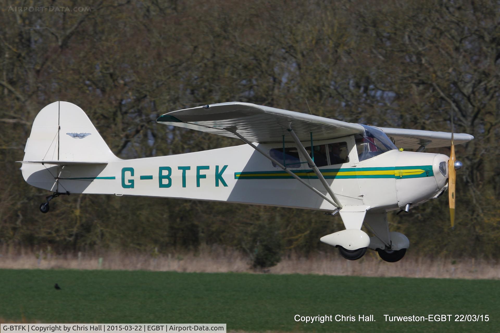 G-BTFK, 1947 Taylorcraft BC-12D Twosome C/N 10540, at the Vintage Aircraft Club spring rally