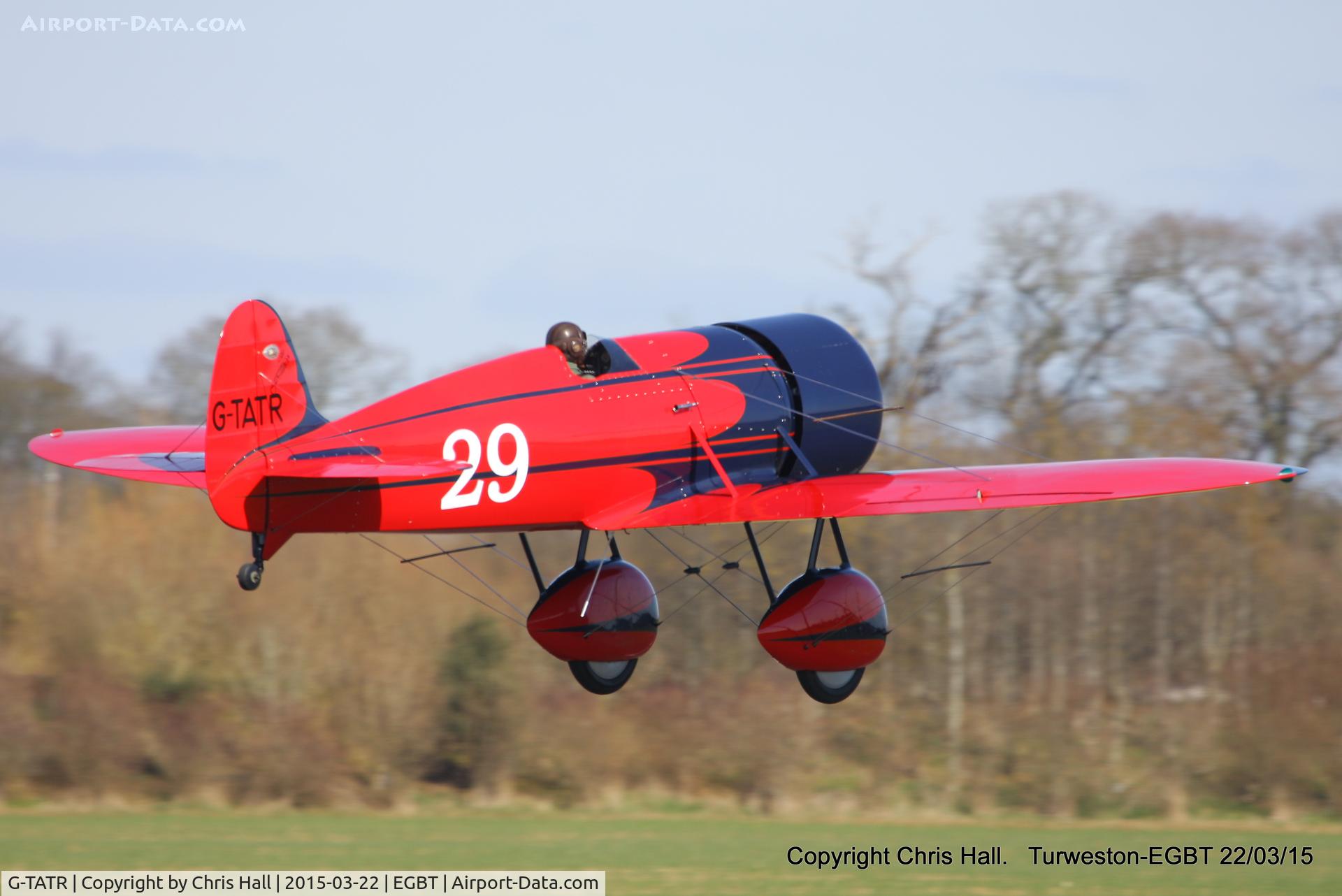 G-TATR, 2012 Travel Air Type R Racer Replica C/N LAA 362-14892, at the Vintage Aircraft Club spring rally